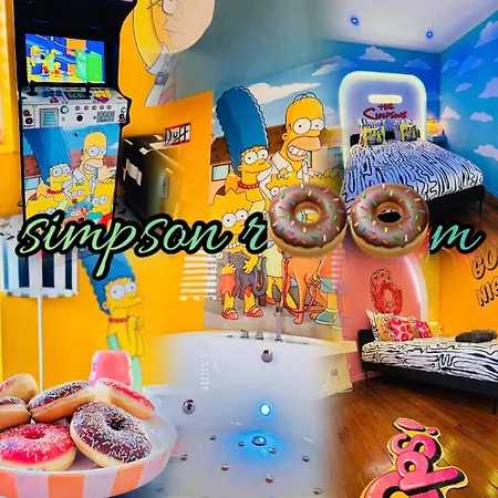 Lägenhet Simpson, Atypique, Parking, Jacuzzi, Jeux, Borne Arcade